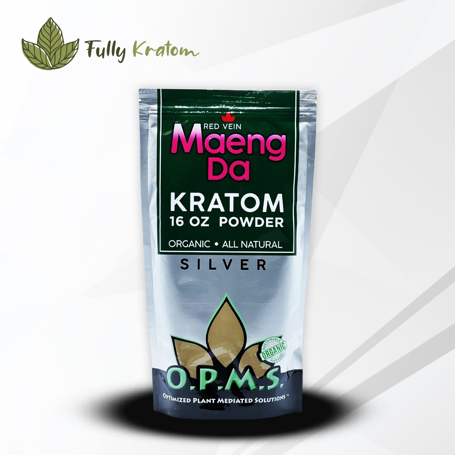 OPMS Silver Red Vein Maeng Da Kratom Powder OPMS Silver Red Vein Maeng Da Kratom Powder