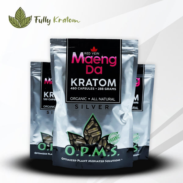 OPMS Silver Red Vein – Maeng Da Kratom Capsule
