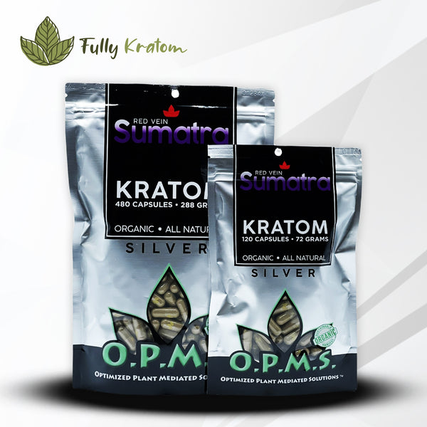 OPMS Silver Red Vein Sumatra Kratom Capsule