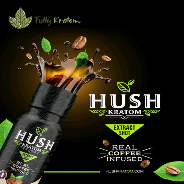 Hush Kratom Liquid Shot (Real Coffee Infused) – Display Box