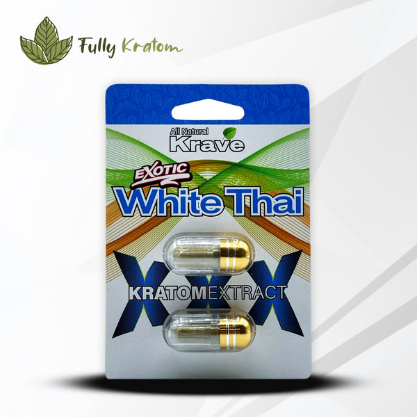 Krave Exotic White Thai Kratom Extract Capsule – 2 Caps